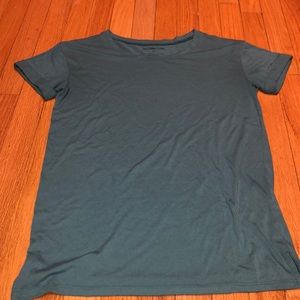Teal color simple and plain t-shirt